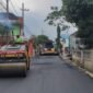 ket foto. jalan linkkar Ampeldento Kecamatan Pakis saat pelaksanaan pekerjaan