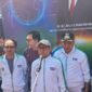 Ket foto. Menteri Koordinator Bidang Pemberdayaan Masyarakat RI Muhaimin Iskandar didampingi Bupati Malang H.M Sanusi dan Wakil Bupati Malang Lathifah Shohib dan anggota DPR RI saat memberikan. Keterangan pada awak media
