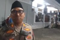 ket foto. Kapolsek Lawang AKP Lutfi saat ditemui ayak media usa acara Lawang Bersholawat