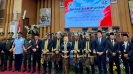 Ket foto. Wakil Bupati Malang Hj Lathifah Shohib bersama seluruh jajaran Forkopimda, Ketua dan Wakil Ketua DPRD dan tamu undangan 