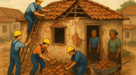 Ket foto. Ilustrasi gambar bedah rumah