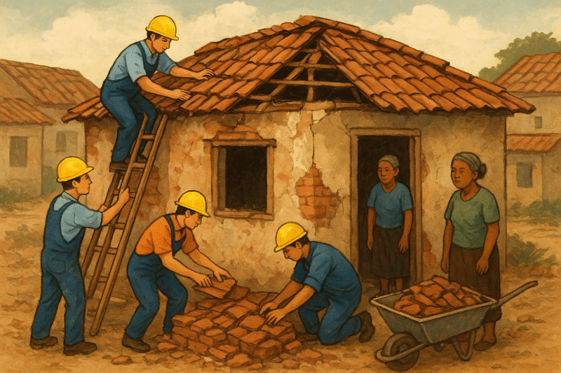 Ket foto. Ilustrasi gambar bedah rumah