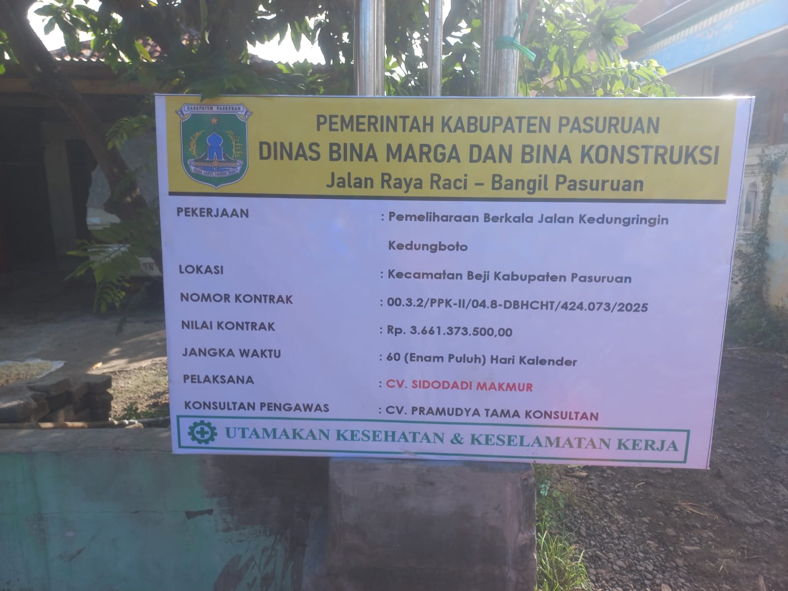 Proyek Pengecoran Jalan Kedungringin Beji Targetkan Akhir Tahun 2025 Harus Rampung 1000610929