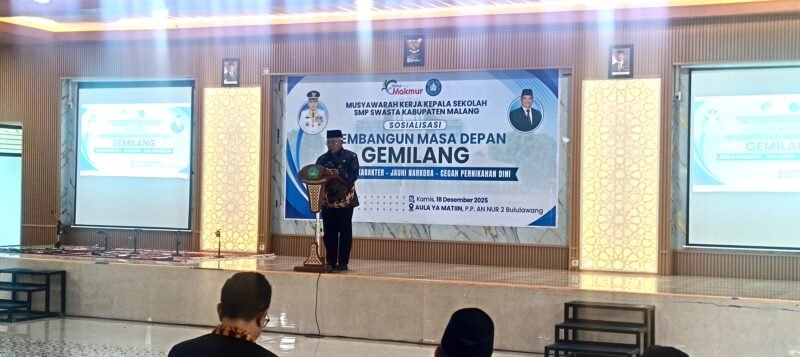 Ket foto. Bupati Malang H.M Sanusi saat memberikan sambutan pada acara sosialisasi 