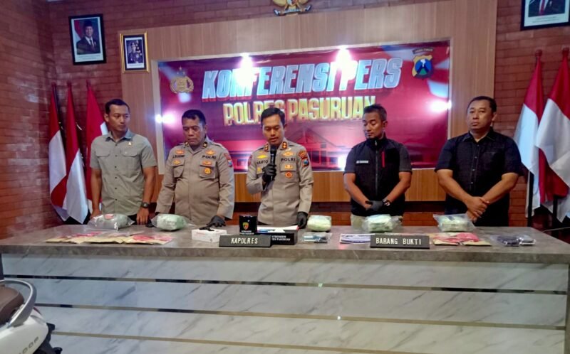 Dokumen foto: pres rilis Narkoba Polres Pasuruan
