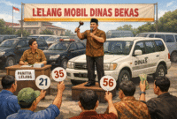 Ket foto. Ilustrasi lelang mobil dinas bekas atau rusak
