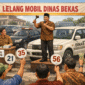 Ket foto. Ilustrasi lelang mobil dinas bekas atau rusak