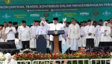 Ket foto. Pidato Kenegaraan Presiden RI, Prabowo Subianto pada satu abad lahirnya NU di Stadion Gajayana Kota Malang 