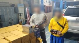 Ket foto. Barang bukti yang berhasil di sita petugas dari Kantor Bea dan Cukai Tipe Madya Malang