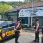 Ket foto. Petugas dari jajaran Polres Malang meningkatkan pengamanan pada arus mudik di pintu keluar tol singosari