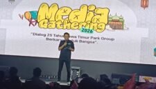 Ket foto. Direktur PT Maju Batu Bersama yang merupakan anak perusahaan JTP Group, Suryo Widodo, saat gathering bersama awak media