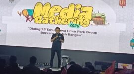 Ket foto. Direktur PT Maju Batu Bersama yang merupakan anak perusahaan JTP Group, Suryo Widodo, saat gathering bersama awak media