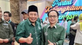 Ket foto. Anggota DPRD kabupaten Malang yang juga Bendahara DPC PKB, H. Ali Murtadlo SH, M.AP, (kiri) bersama anggota DPR RI dari Fraksi PKB, Hasanudin Wahid 