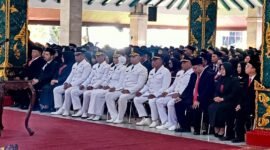 Ket foto. Pelantikan 3 pejabat JPT Pratama dan beberapa pejabat lainnya di Pendopo Agung Kabupaten Malang 