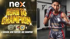 Ket foto. Sultan Tazzam D’Kross Boxing Camp Bekasi siap bertarung 