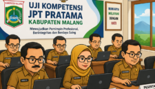 Ket foto. Karikatur Uji kompetensi JPT Pratama di Kabupaten Malang