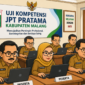 Ket foto. Karikatur Uji kompetensi JPT Pratama di Kabupaten Malang 