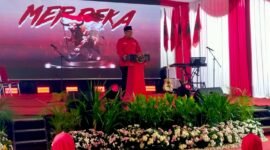 Ket foto. Ketua DPC PDI Perjuangan Kabupaten Malang, Didik Gatot Subroto saat memberikan sambutan pada Musancab 