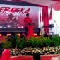 Ket foto. Ketua DPC PDI Perjuangan Kabupaten Malang, Didik Gatot Subroto saat memberikan sambutan pada Musancab 