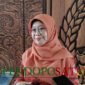 Kabid Pengendalian Pencemaran dan Kerusakan Lingkungan Hidup DLH Kabupaten Malang, Nuning Nurlaila, usai sosialisasi pengelolaan limbah cair dan padat yang digelar di Pendopo Agung (Foto: Seno pendoposatu.id)