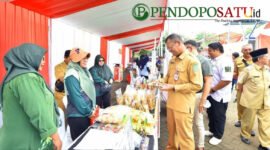 Kepala Diskoperindag Kabupaten Pasuruan, Taofiqul Ghoni saat mengecek pelaku UMKM (Foto: Abdullah pendoposatu.id)
