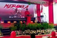 Ketua DPC PDI Perjuangan Kabupaten Malang, Didik Gatot Subroto saat memberikan sambutan pada Musancab (Foto: Seno pendoposatu.id)