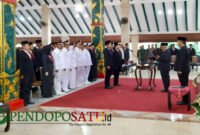 Bupati Malang HM Sanusi saat melantik Pejabat Eselon II, Administrator, Pengawas dan Pejabat Fungsional di Pendopo Agung (Seno pendoposatu.id)