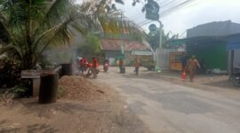 Dokumen foto: jalan Sidogiri saat masih diperbaiki