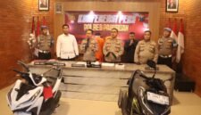 AKBP Harto Agung Cahyono saat jumpa pers di Pers Room