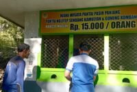 Ket foto. Loket tiket masuk menuju Pantai Ngliyep sebelum ada pemisahan 