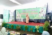 Ket foto. Wakil Bupati Malang Hj Lathifah Shohib saat menghadiri acara halal bihalal di Yayasan Al Hidayah Pakis