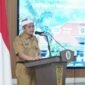 Ket foto. Kepala Bakorwil Malang, Asep Kusdinar, saat memberikan sambutan diskusi ketenagakerjaan 