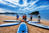 Ket foto. Salah satu olahraga air yang disukai wisatawan saat berkunjung di Pantai 3 ini 1 Banyu meneng Bantur Malang