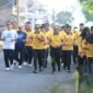 Jajaran Anggota Polres Pasuruan Saat Olah Raga Lari Bersama (Foto: Abdullah Pendoposatu)