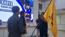 Dani Agung Prasetiyo Ketua Karang Taruna Kota Malang Terpilih Saat Terima Pataka (18/07/2026)