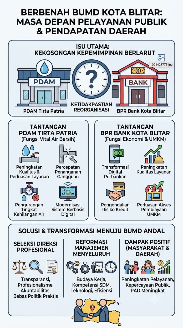 Infografis Pemilihan Direktur BUMD Kota Blitar (Foto: Nadia Pendoposatu)