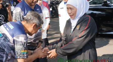 Kepala Bakorwil Malang Saat Menyambut Gubernur Jatim, Khofifah Indar Parawansa Pada Kejurnas Perserosi 2026 (Foto: bgs Pendoposatu)