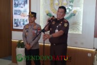 Kapolres Dan Kajari Saat Silaturahim Di Kantor Kejaksaan Negeri Pasuruan (Foto: Abdullah Pendoposatu)