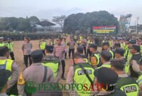 Apel Persiapan Polres Malang Dalam Pengamanan Kunker Presiden, Prabowo Subianto (Foto: bgs Pendoposatu)