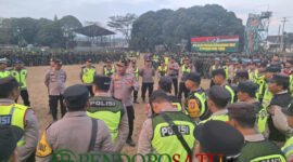 Apel Persiapan Polres Malang Dalam Pengamanan Kunker Presiden, Prabowo Subianto (Foto: bgs Pendoposatu)