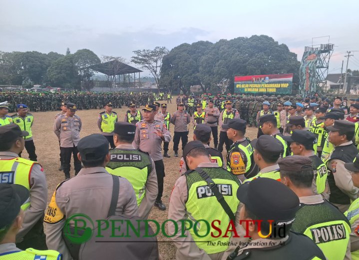Apel Persiapan Polres Malang Dalam Pengamanan Kunker Presiden, Prabowo Subianto (Foto: bgs Pendoposatu)