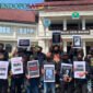 Insan Pers Malang Raya Saat Demo Di Alun-alun Tugu Balai Kota Malang (Foto: bgs Pendoposatu)