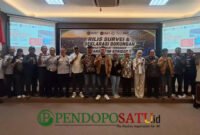 Rilis hasil survei Trans Jatim Koridor 2 Malang di UMM oleh Dewan Kampung Nuswantara (DKN) bersama Organisasi Kemasyarakatan (Ormas), Prof. Dr. Wahyudi, M.Si Kaprodi S3 Pascasarjana UMM (Foto: Agus.S. pendoposatu.id)