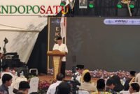 Ketua PWNU Jawa Timur, KH Abdul Hakim Mahfudz saat menghadiri Forum Cangkrukan Pancasila yang digelar di NK Cafe, Karangploso, Kabupaten Malang (Foto: Agus Setyo pendoposatu.id)