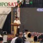 Ketua PWNU Jawa Timur, KH Abdul Hakim Mahfudz saat menghadiri Forum Cangkrukan Pancasila yang digelar di NK Cafe, Karangploso, Kabupaten Malang (Foto: Agus Setyo pendoposatu.id)