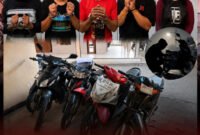 Lima terduga pelaku spesialis curanmor sudah diamankan Satgas URC Blambangan (Foto: Boby pendoposatu.id)
