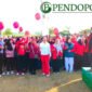 Kepala Desa Pojok, Yadi saat memberikan sambutan pada acara di Gelora Pojok Raya (Foto: Hanik pendoposatu.id)