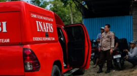 Tim Inafis Polresta Banyuwangi saat oleh TKP (Foto: pendoposatu.id)