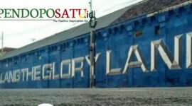 Mural ikonik Malang The Glory Land di Jalan Arif Rahman Hakim sebelum di hapus Panitia Festival Mbois 11 (Foto: Agus S pendoposatu.id)