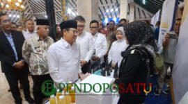 Menteri Koordinator Bidang Pemberdayaan Masyarakat, Abdul Muhaimin Iskandar saat meresmikan soft launching MMC di Pendopo Agung Kabupaten Malang (Foto: Agus S pendoposatu.id)